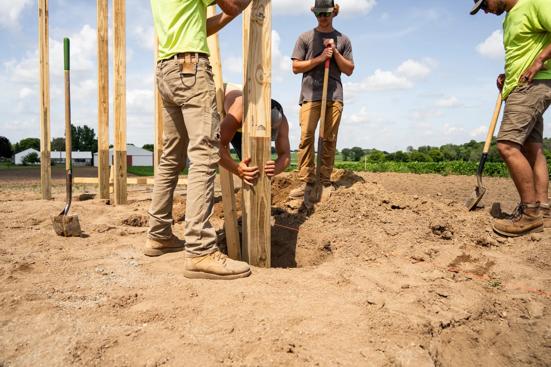 Framing crew in action